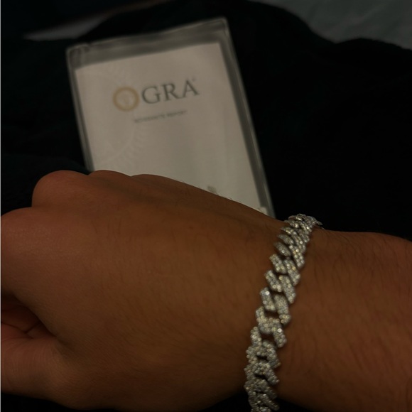 VVS1 Moissanite 10MM Cuban Bracelet - Picture 1 of 2